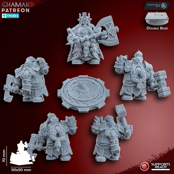 Dwarven King on Shield - Dwarven Kingdom