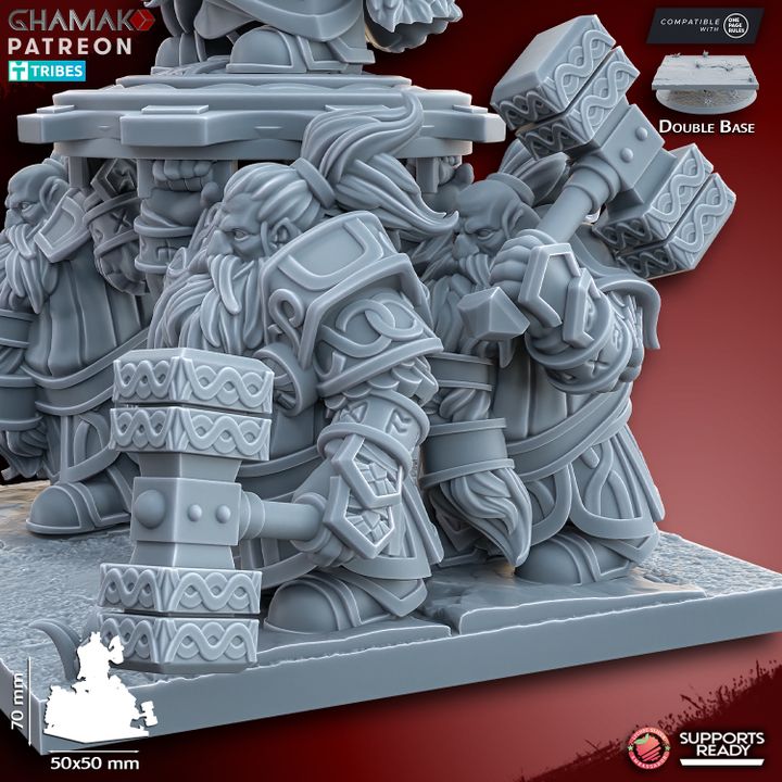 Dwarven King on Shield - Dwarven Kingdom