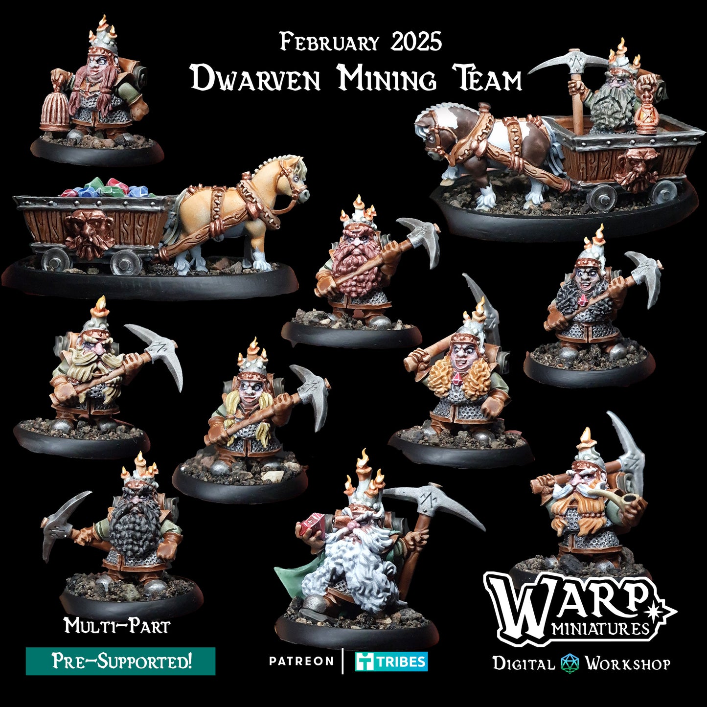 Dwarven Mining Team - Warp Miniatures