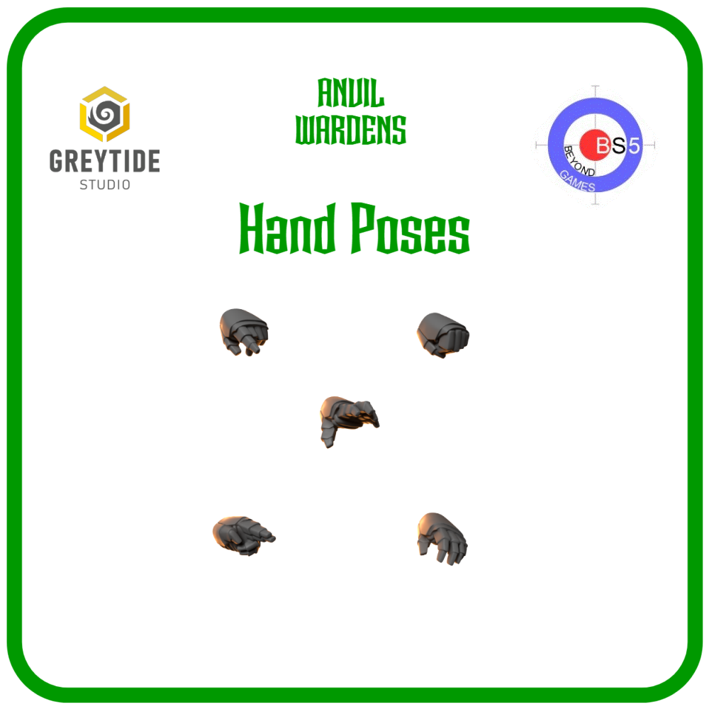 Hand Poses- Anvil Wardens - Greytide Studio