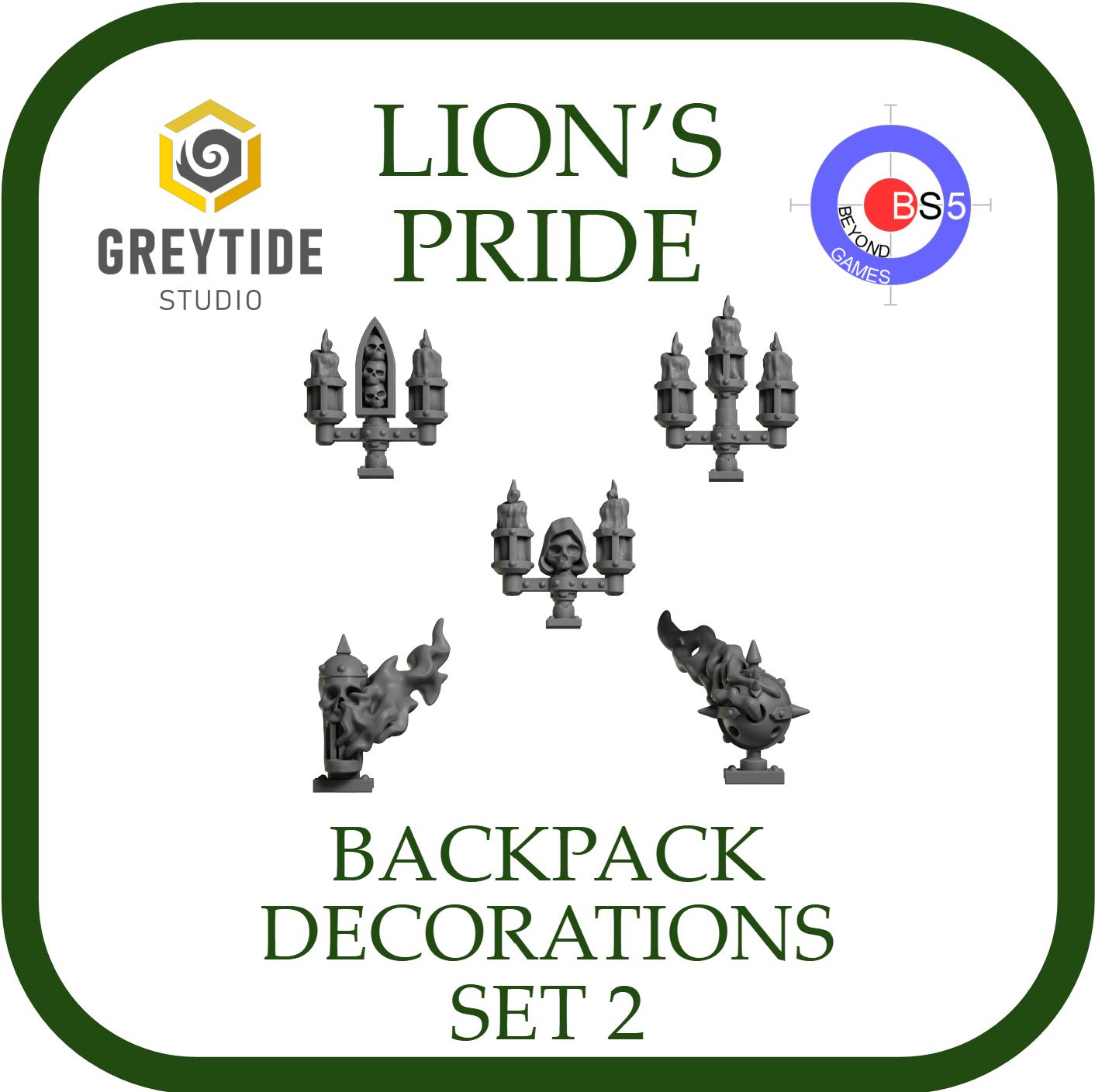 Backpack Decorations Set 2 - Lion's Pride - Greytide Studio
