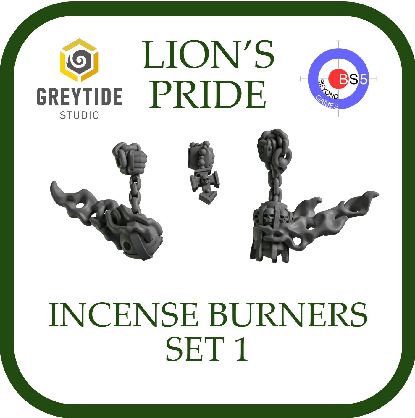 Incense Burners - Lion's Pride - Greytide Studio