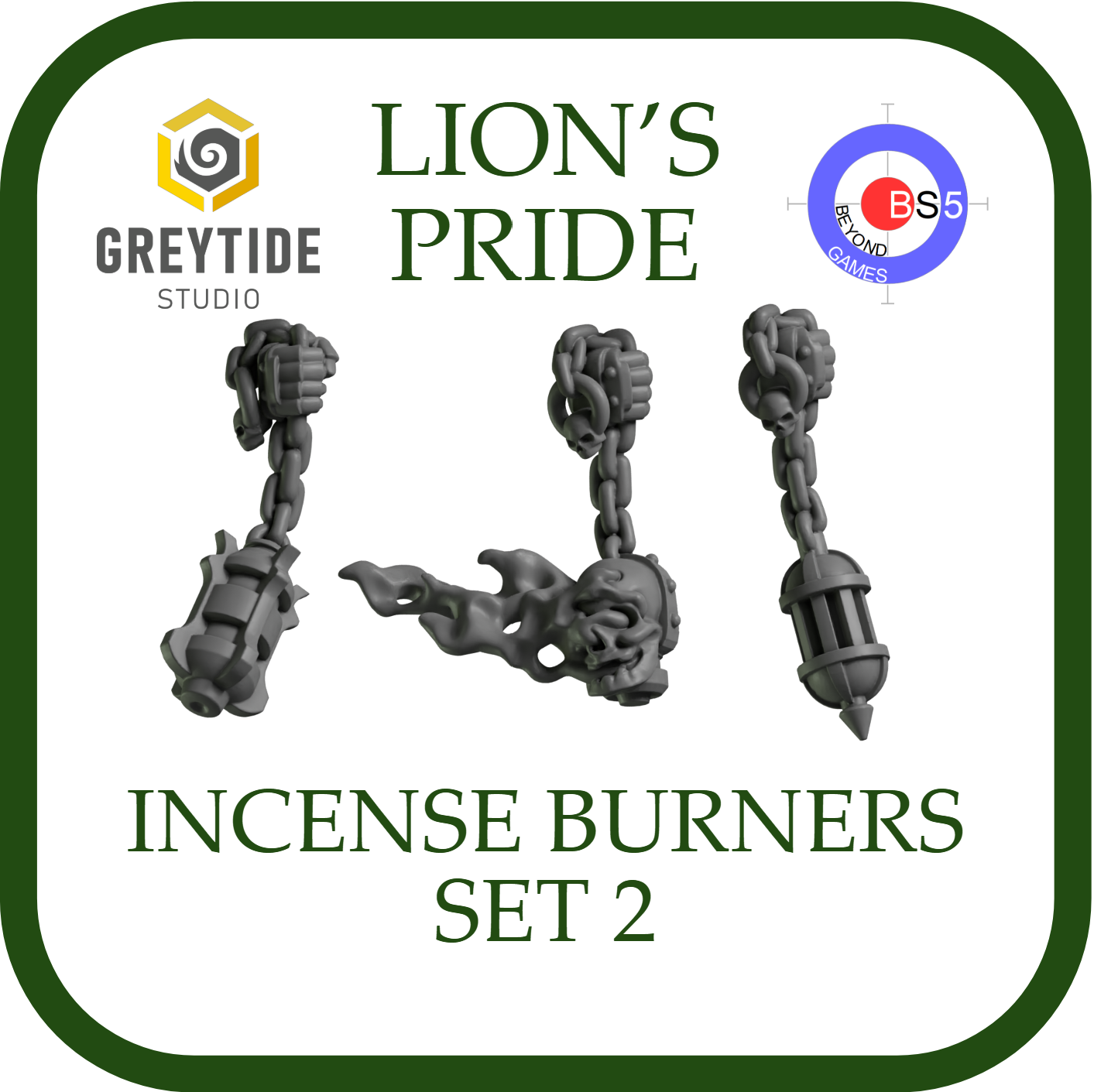 Incense Burners - Lion's Pride - Greytide Studio