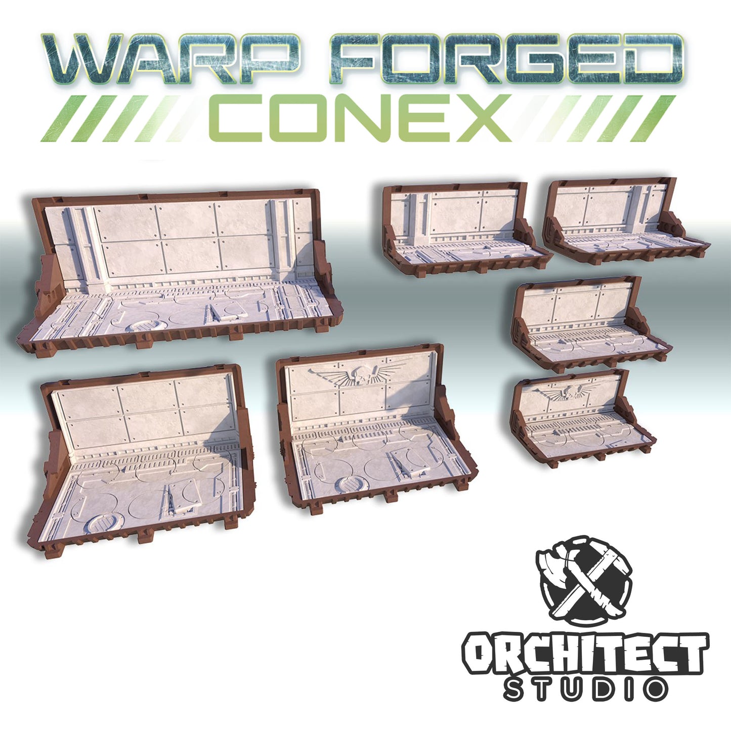 Medium Container - Shrine Wall Style - Warp Forged Conex - Orchitect Studio