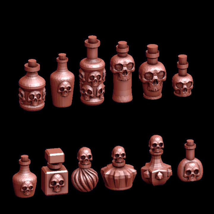 Bottles - Skull Design