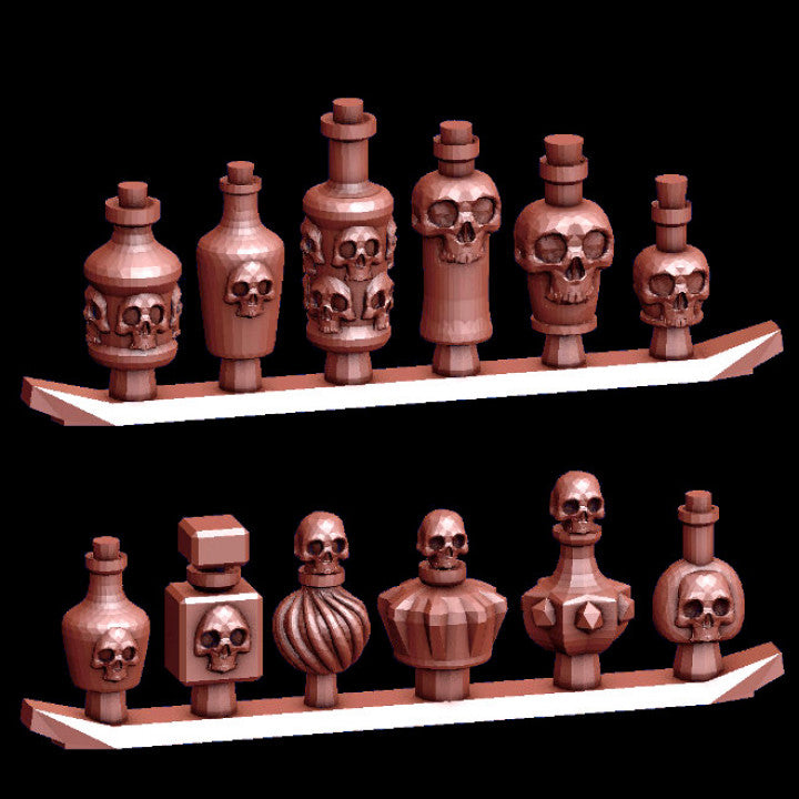 Bottles - Skull Design