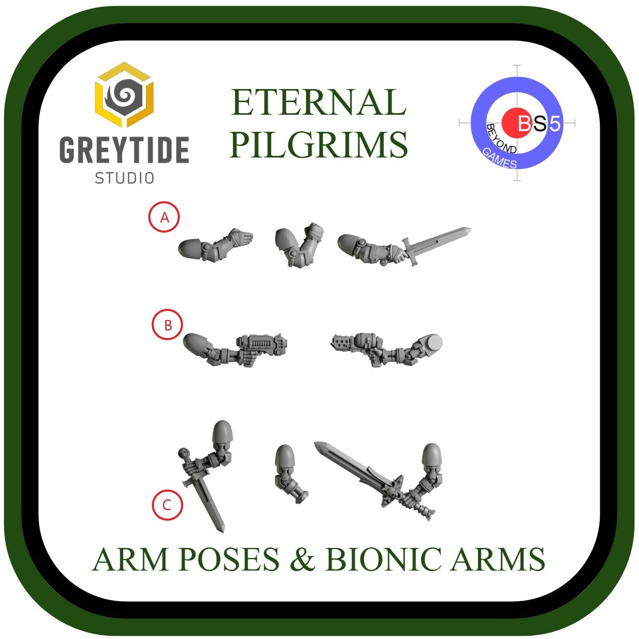 Poses de bras et bras bioniques - Pèlerins éternels - GreyTide Studio