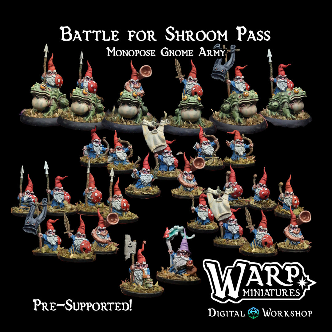 Gnome Army - Battle for Shroom Pass - Warp Miniatures