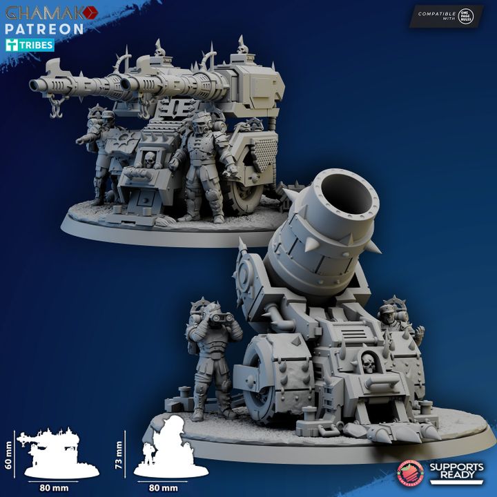 Corrupted Artillery Mortar and Heavy Laser - Knights of the Temple