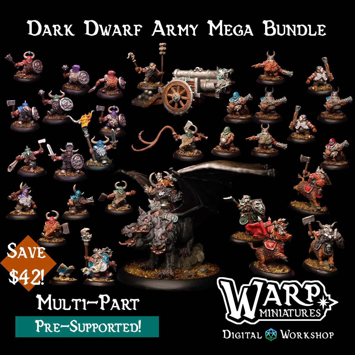 Dark Dwarf Army - Warp Miniatures