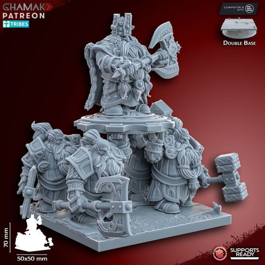 Dwarven King on Shield - Dwarven Kingdom