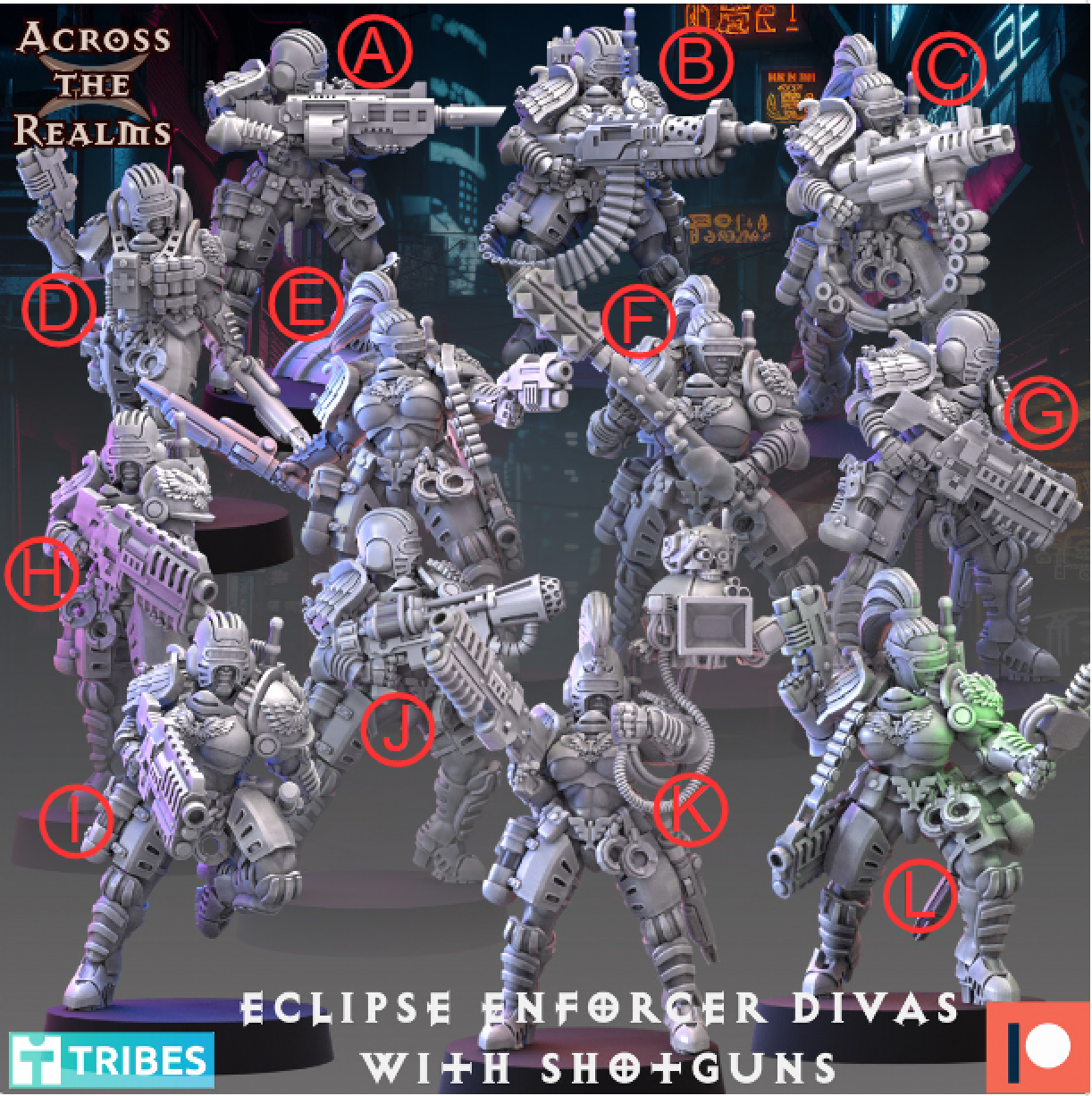 Eclipse Enforcer Divas with Shotguns - Across the Realms