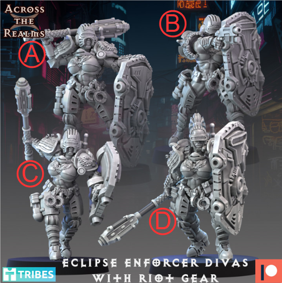 Eclipse Enforcer Divas with Riot Gear - Across the Realms