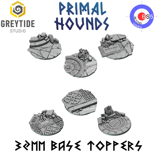 32mm Base Toppers - Primal Hounds - Greytide Studio