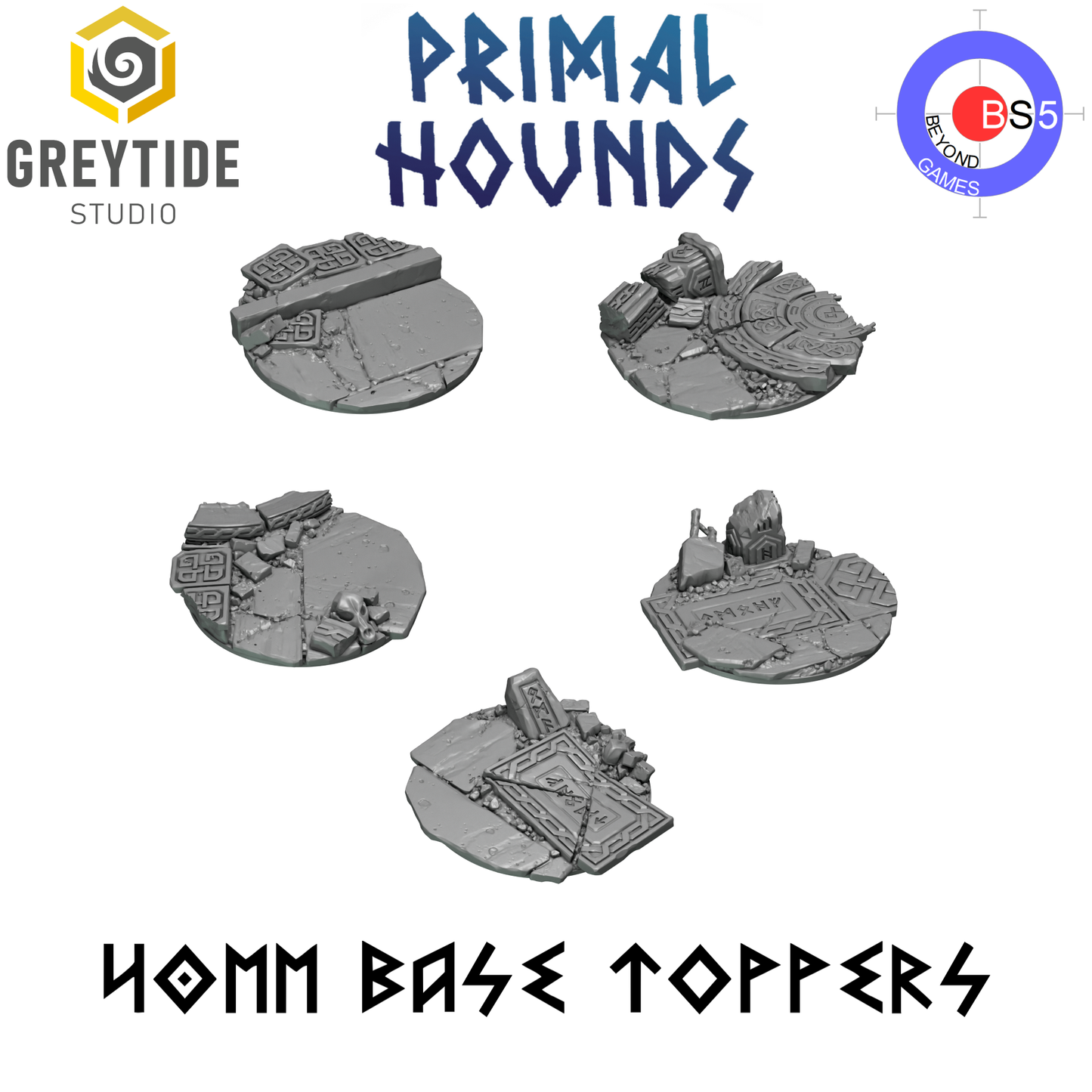 Toppers de base 40 mm - Primal Hounds - Greytide Studio