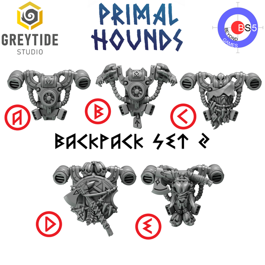 Backpack Set 2 - Primal Hounds - Greytide Studio