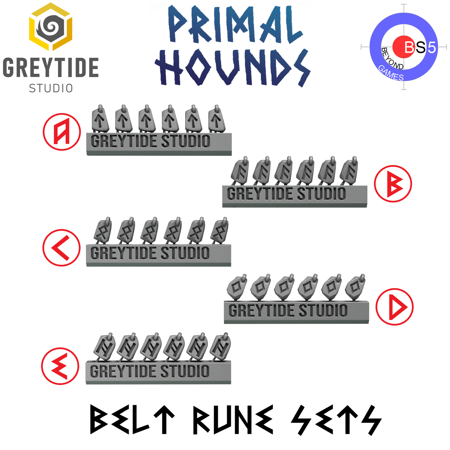 Ensembles de runes de ceinture - Primal Hounds - Greytide Studio