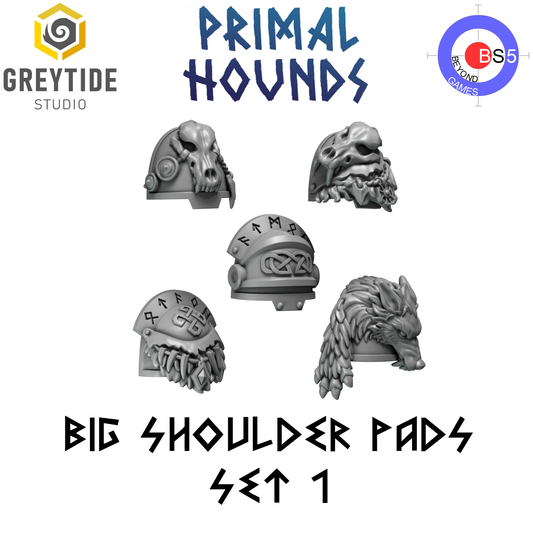 Big Shoulder Pads Set 1 - Primal Hounds - Greytide Studio