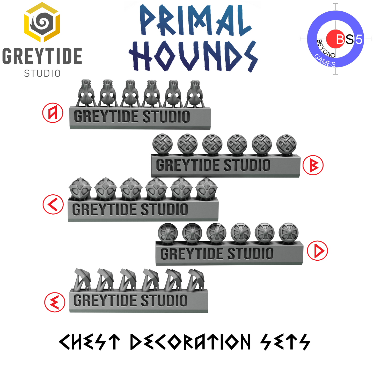 Chest Decorations - Primal Hounds - Greytide Studio