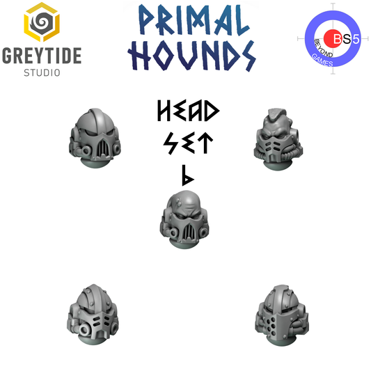 Head Set 6 - Primal Hounds - Greytide Studio