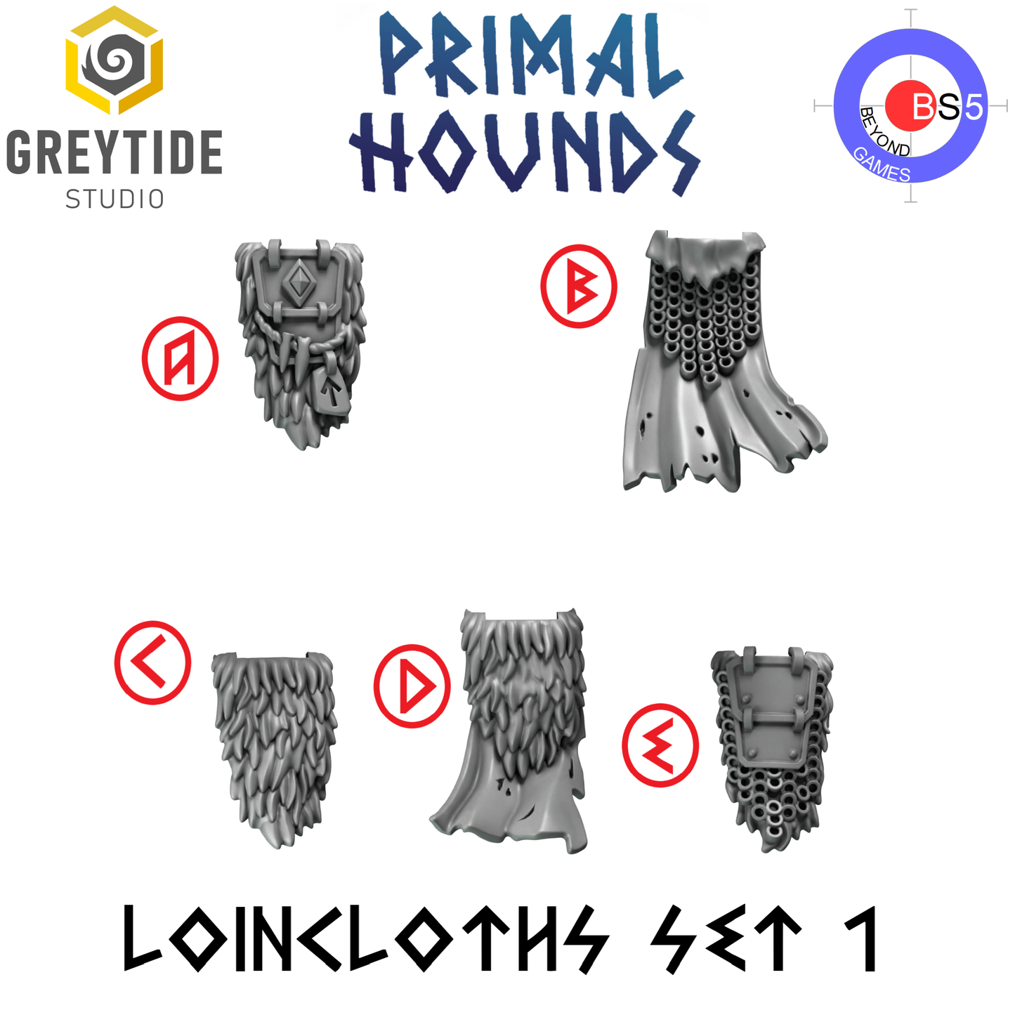 Pagnes Set 1 - Primal Hounds - Greytide Studio