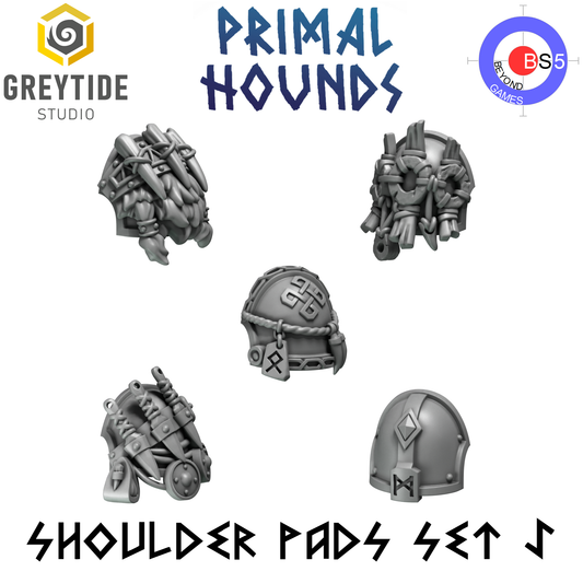 Épaulières Set 5 - Primal Hounds - Greytide Studio