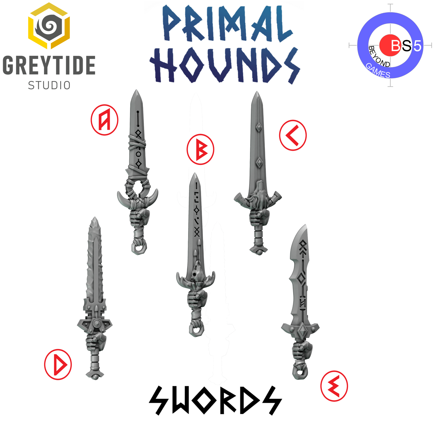 Swords - Primal Hounds - Greytide Studio