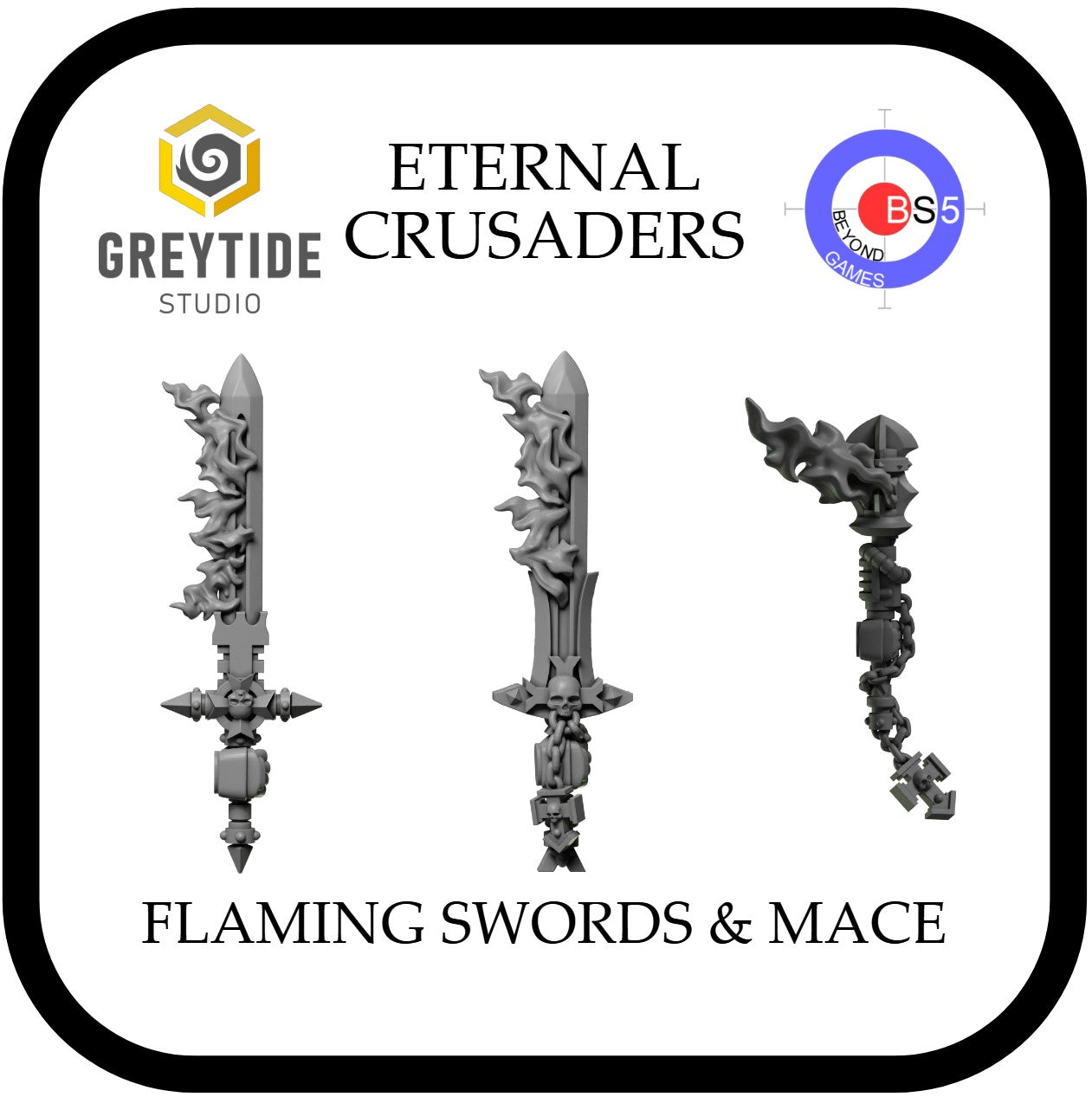 Épées et masse enflammées - Eternal Crusaders - Greytide Studio