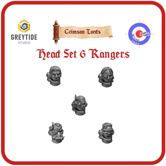 Head Set 6 Rangers - Crimson Lords