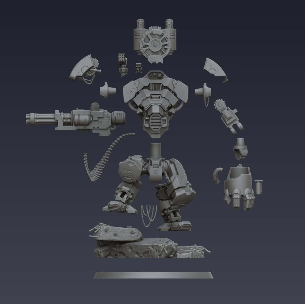 Heavy Combat Robot - Cyberbrush_3D_Pulses