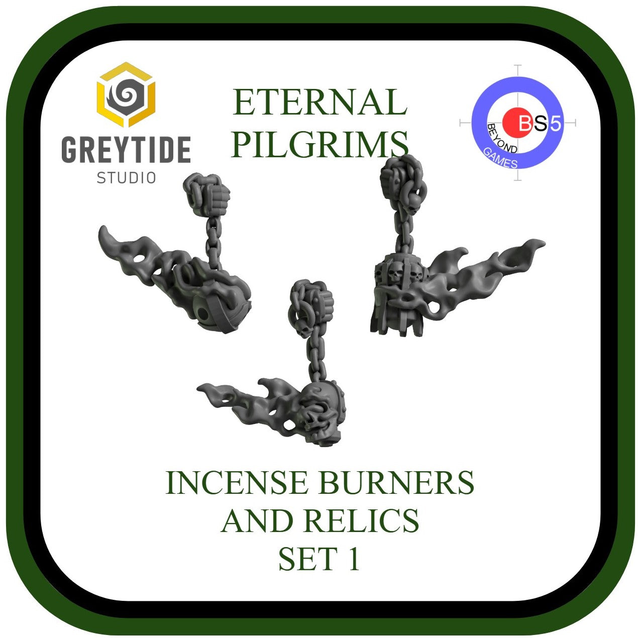 Incense Burners and Relics Set 1 - Eternal Pilgrims - GreyTide Studio