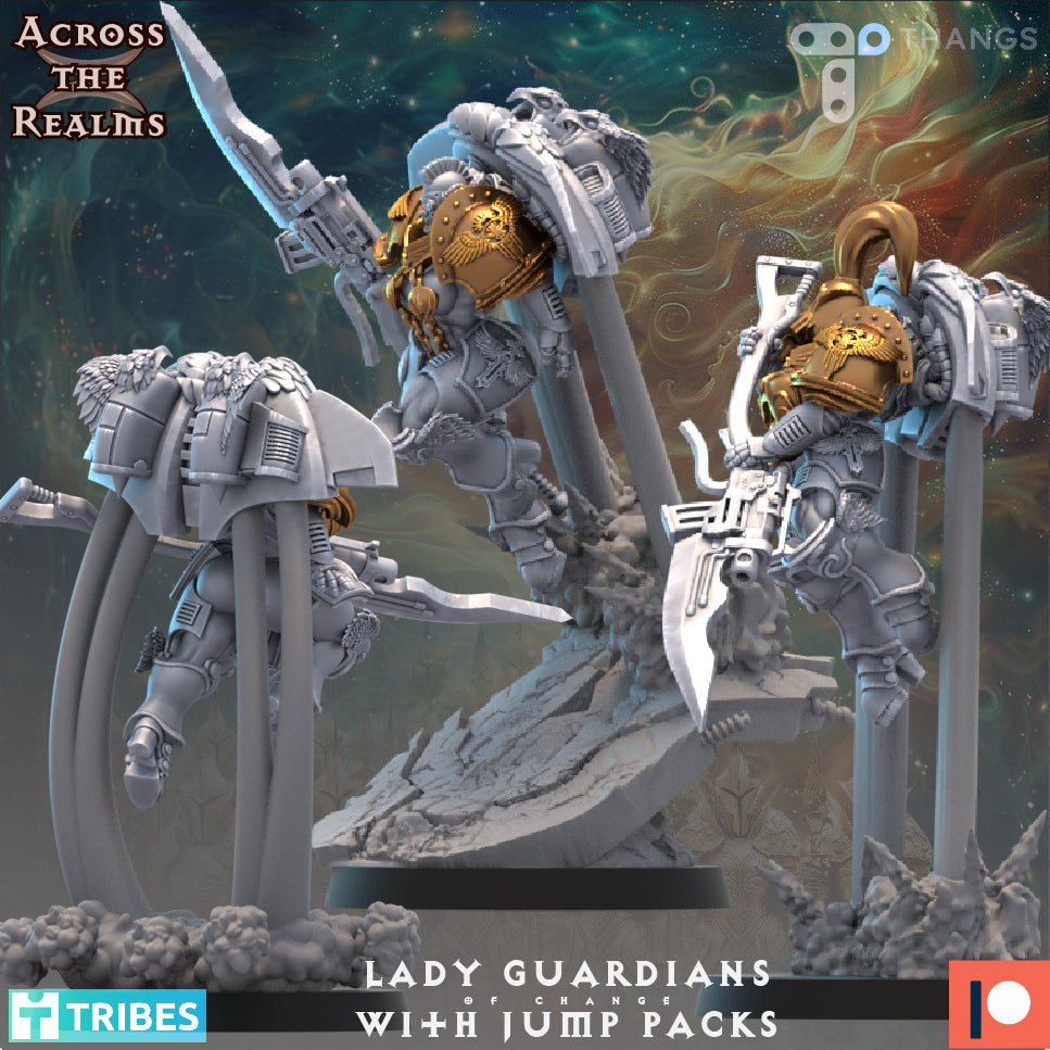 Lady Guardians with Jump Packs - Golden Ladies of Change