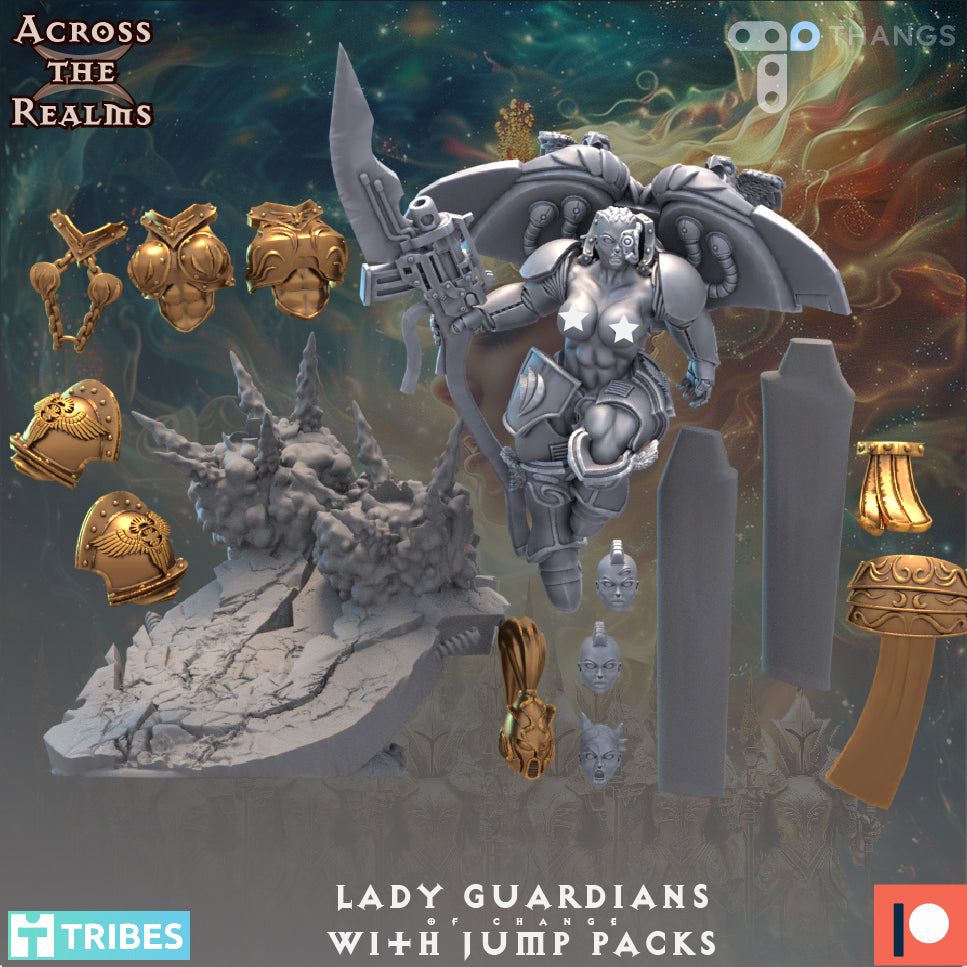 Lady Guardians with Jump Packs - Golden Ladies of Change