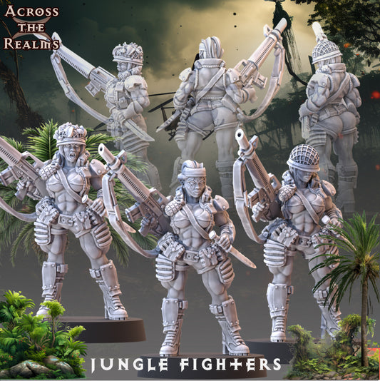 Jungle Fighters with Rifles - Pinup Corps