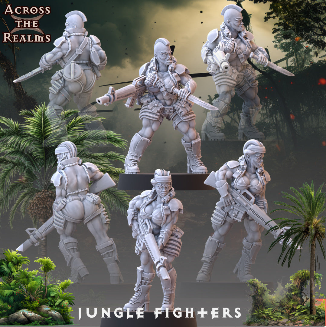 Jungle Fighters with Rifles - Pinup Corps