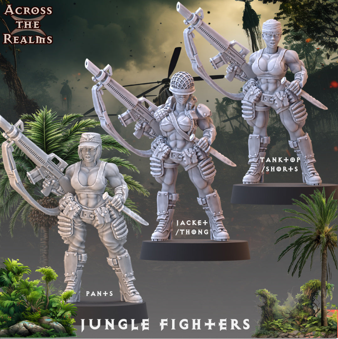 Combattants de la jungle avec des lance-flammes - Pinup Corps