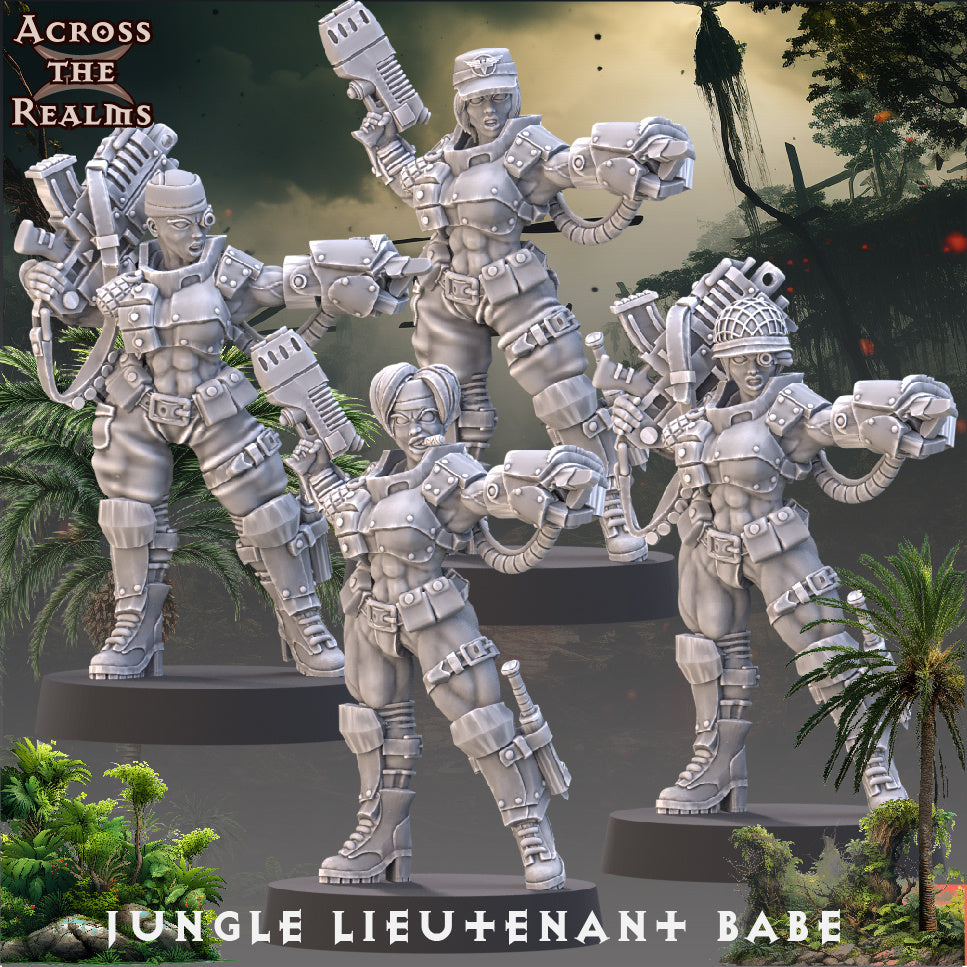 Jungle Lieutenant Babe - Combattants de la Jungle - Pinup Corps