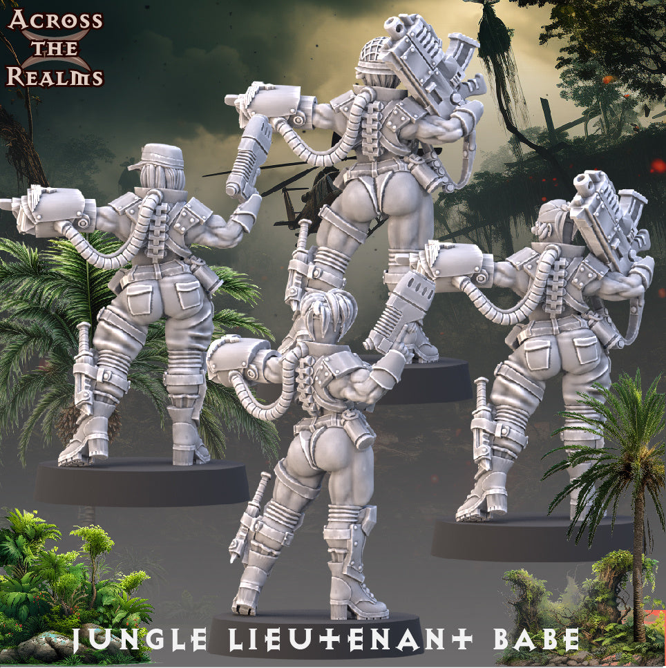 Jungle Lieutenant Babe - Combattants de la Jungle - Pinup Corps