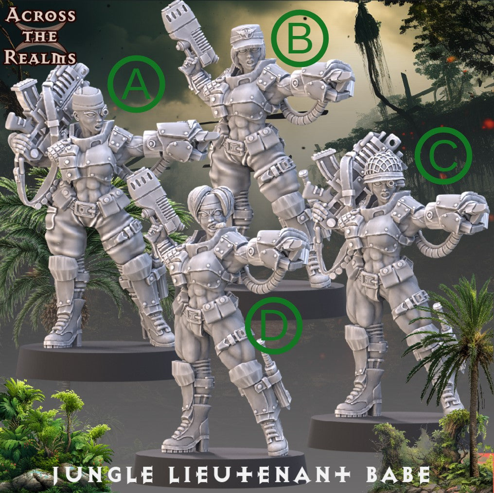 Jungle Lieutenant Babe - Combattants de la Jungle - Pinup Corps