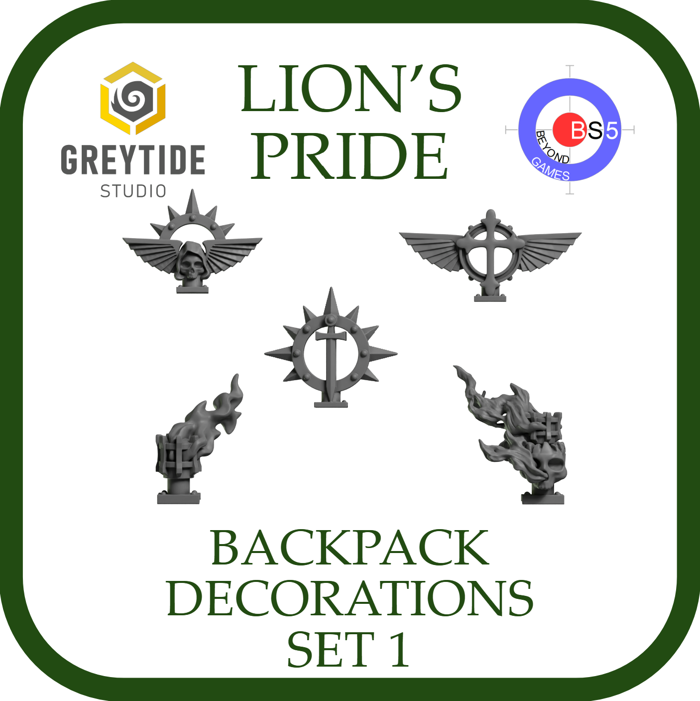 Backpack Decorations Set 1 - Lion's Pride - Greytide Studio