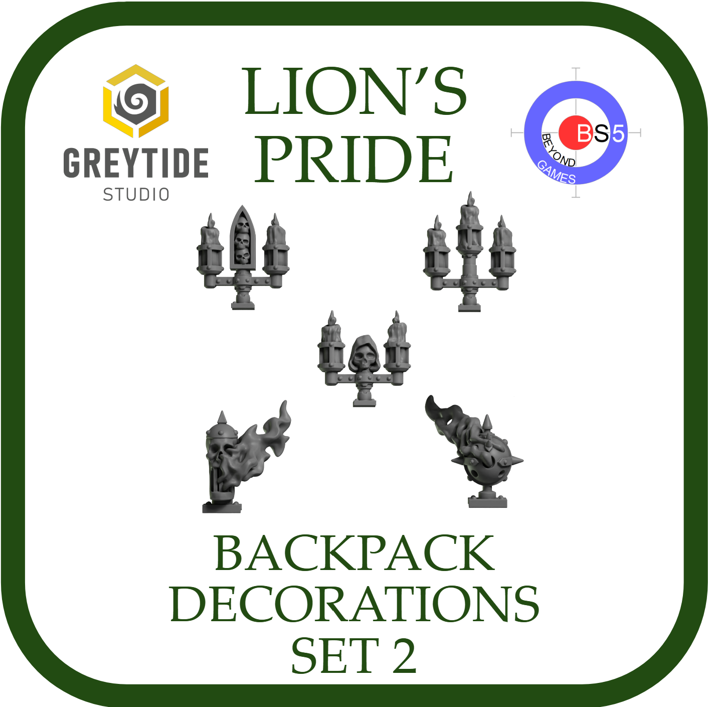 Décorations pour sac à dos Set 2 - Lion's Pride - Greytide Studio