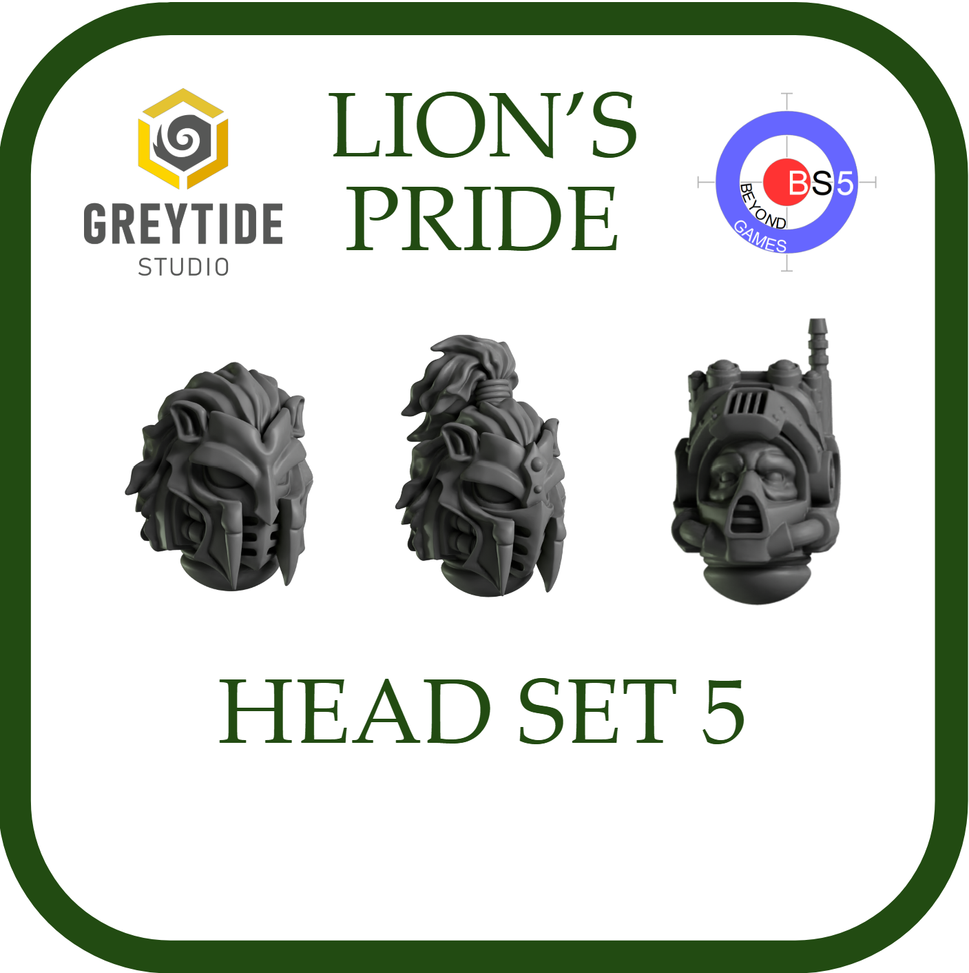 Head Set 5 - Lion's Pride - Greytide Studio