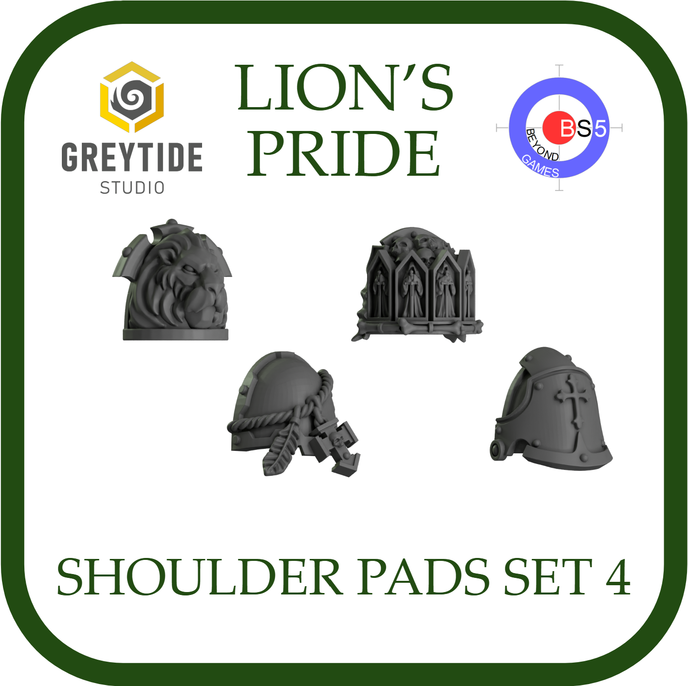 Épaulettes Set 4 - Lion's Pride - Greytide Studio