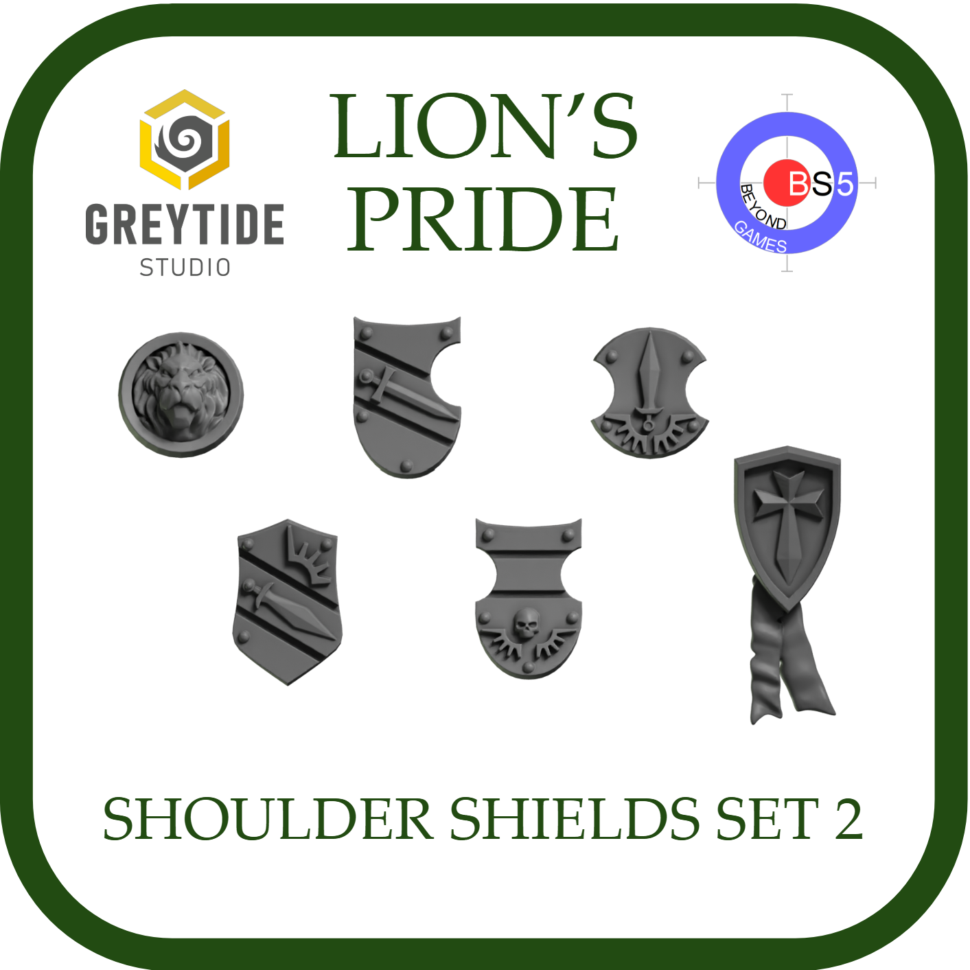 Boucliers d'épaule Set 2 - Lion's Pride - Greytide Studio