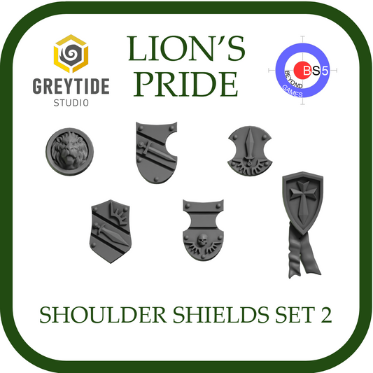 Shoulder Shields Set 2 - Lion's Pride - Greytide Studio