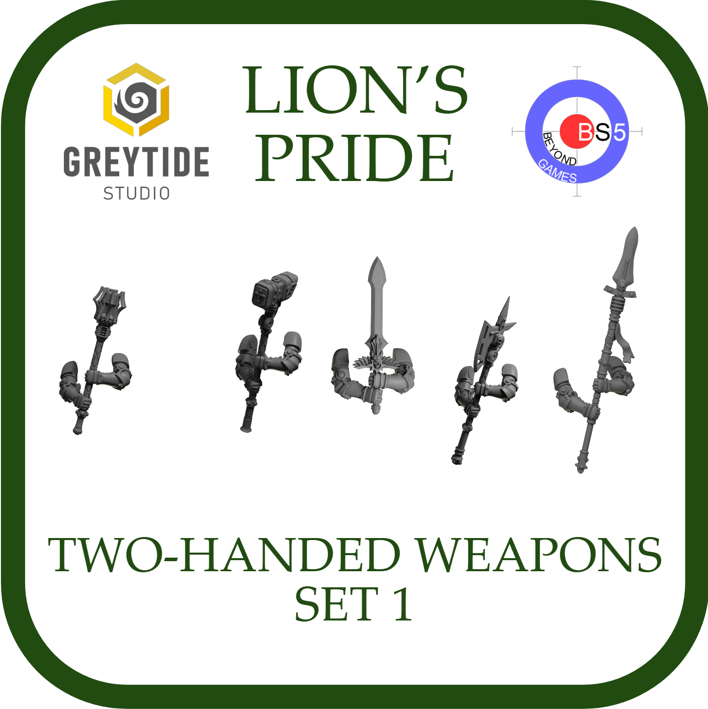 Two-Handed Weapons Set 1 - Lion's Pride - Greytide Studio