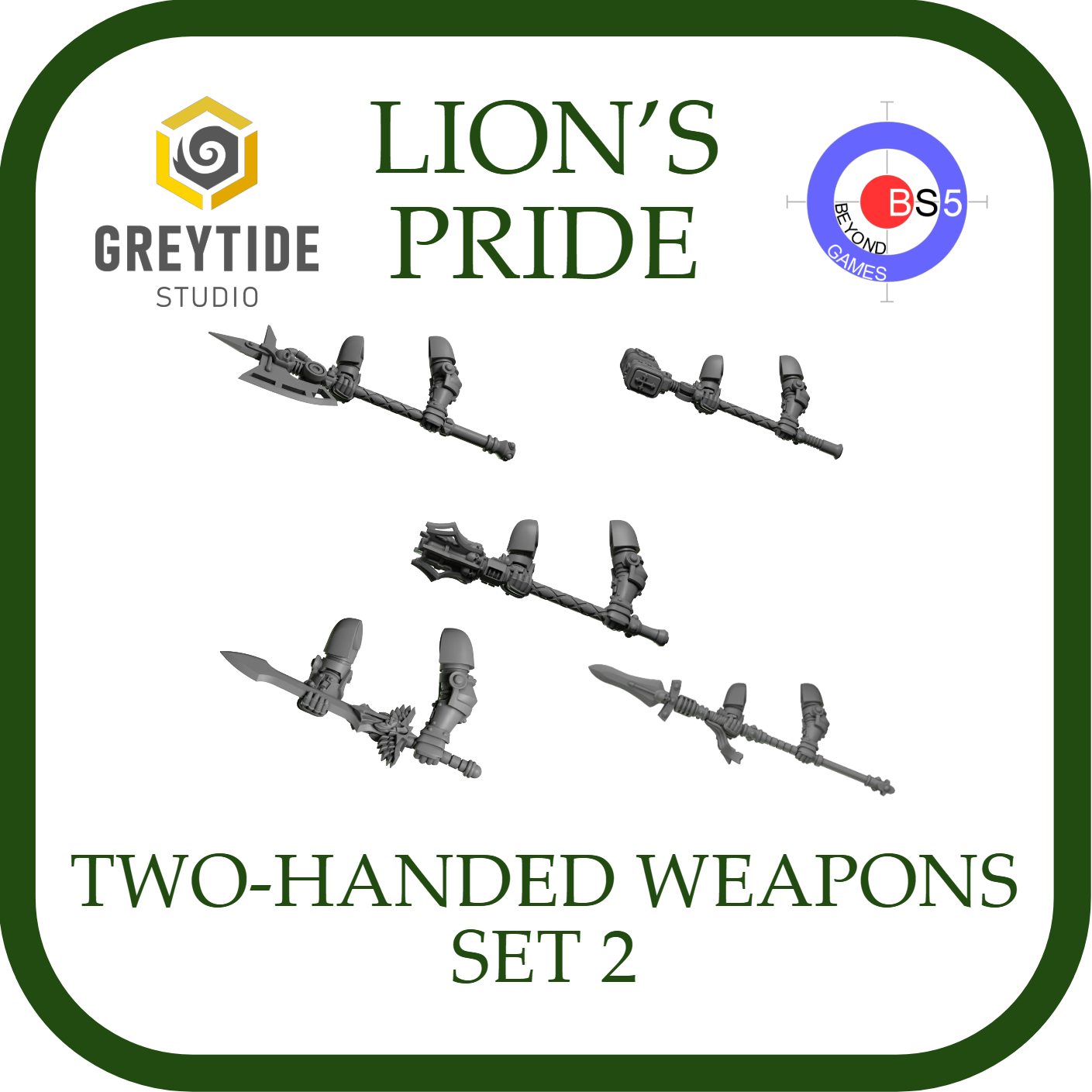 Two-Handed Weapons Set 2 - Lion's Pride - Greytide Studio