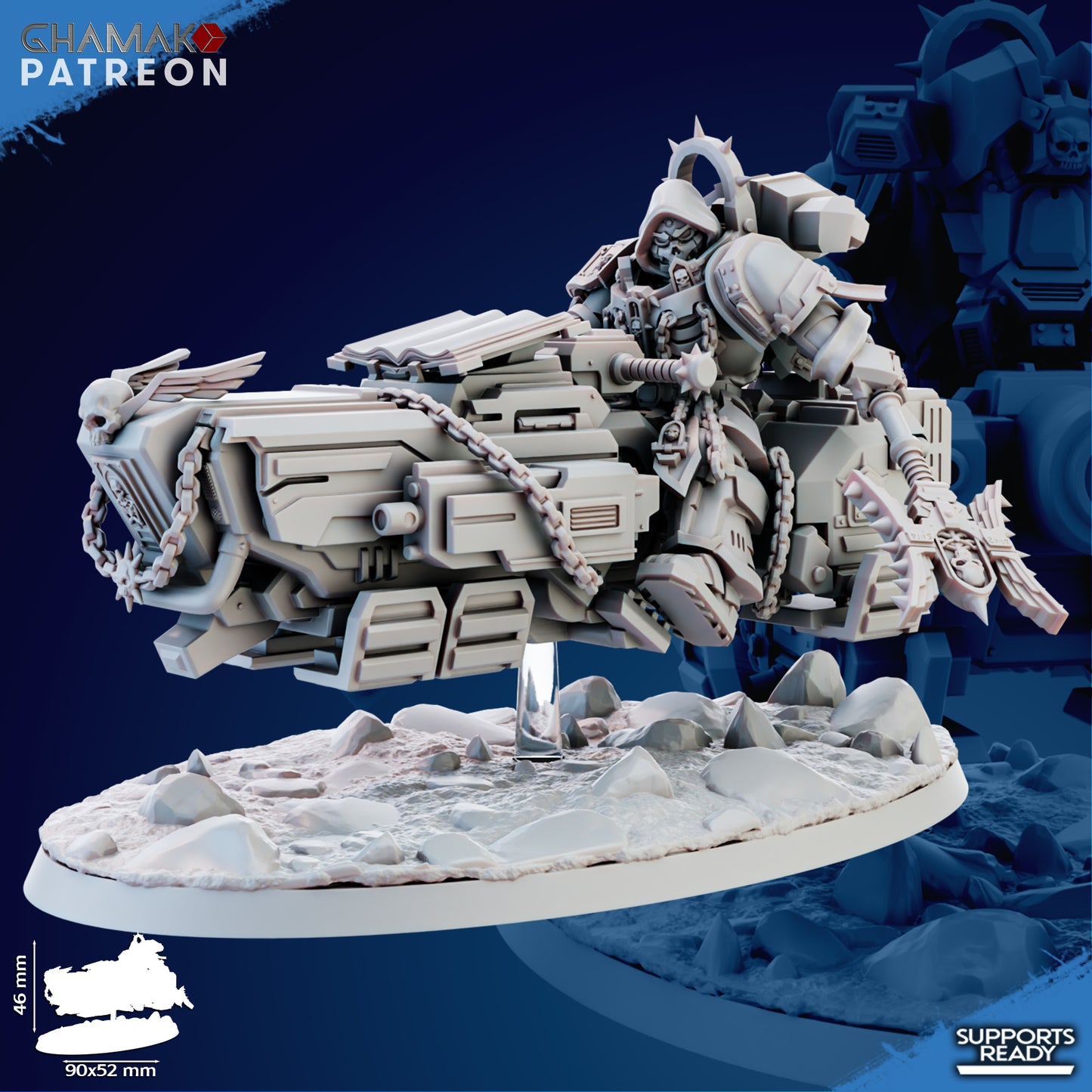 Pontifex of War on A-Grav Bike - Sidereum Knights