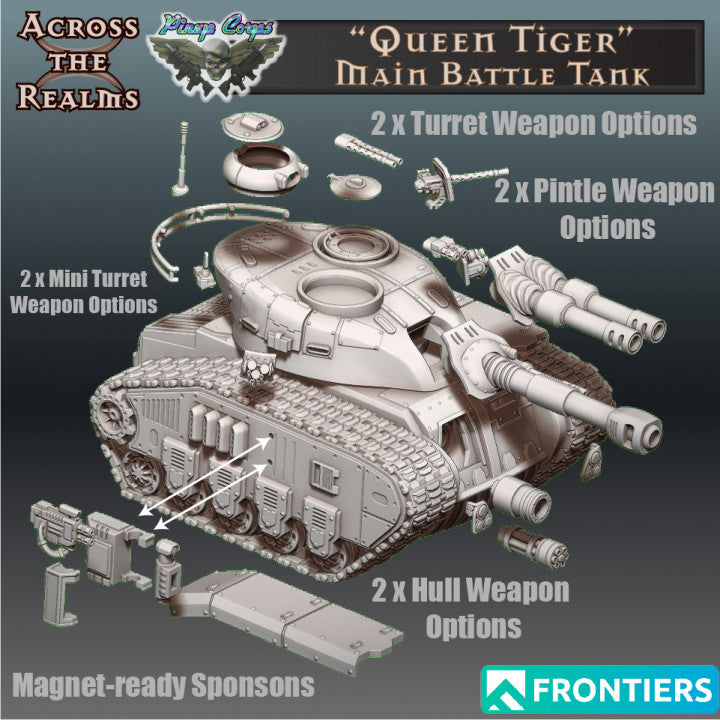 Char de combat principal Queen Tiger - Pinup Corps