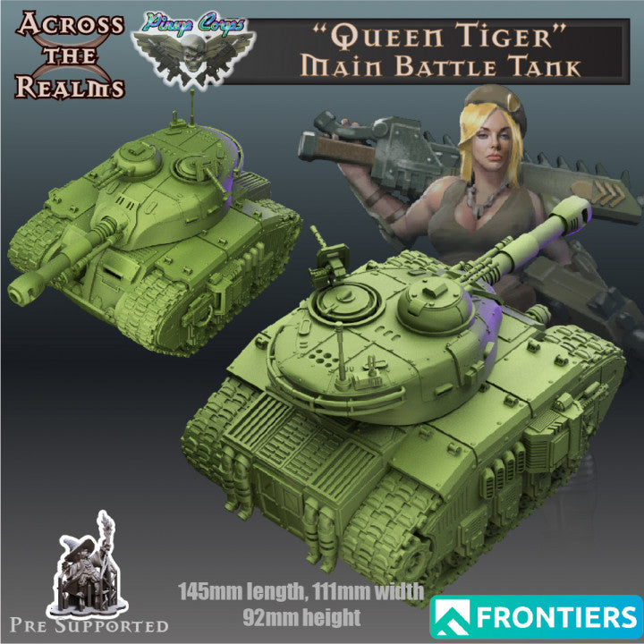 Char de combat principal Queen Tiger - Pinup Corps